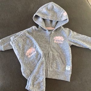 Roots Gray and Pink Kids Matching Set